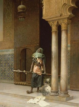 proud guard Ludwig Deutsch Orientalism Araber Oil Paintings